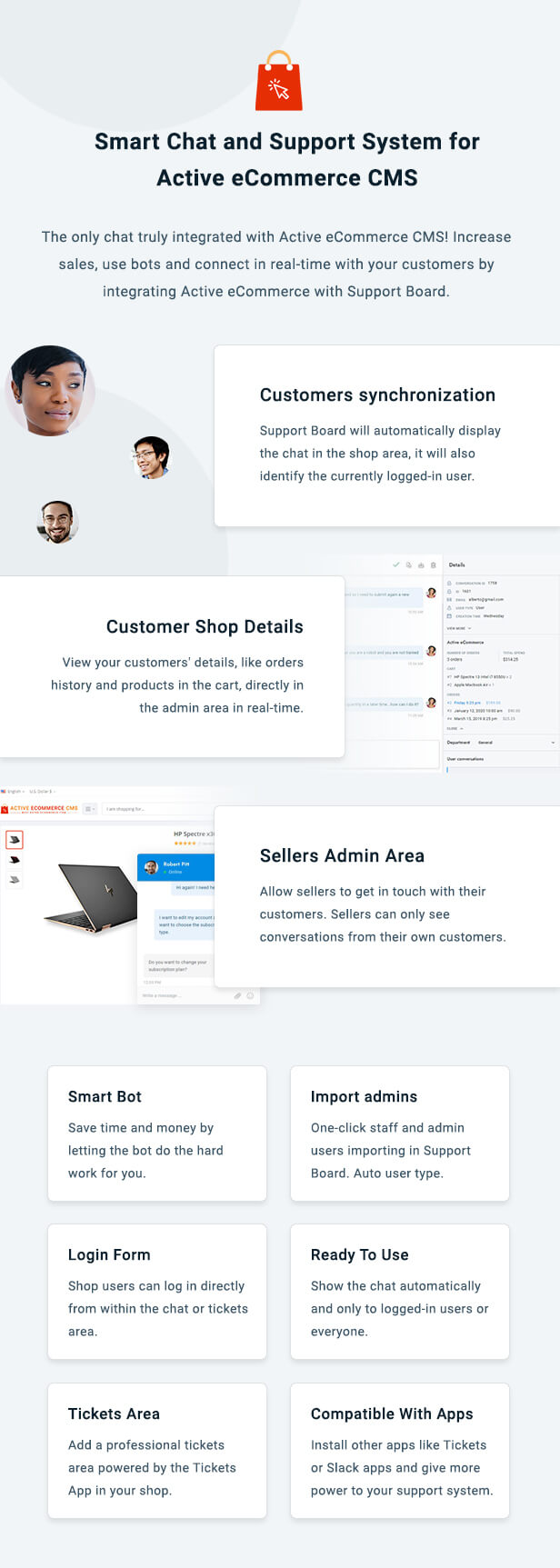 Active eCommerce Chat & Support App for Support Board - 3