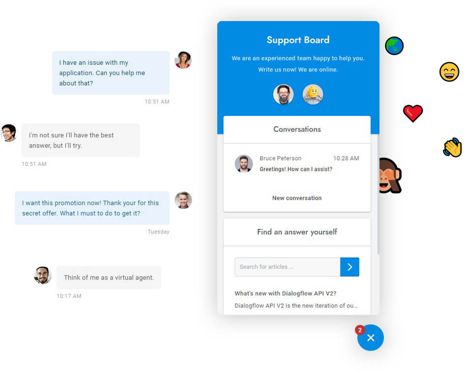 Chat Features Support Board