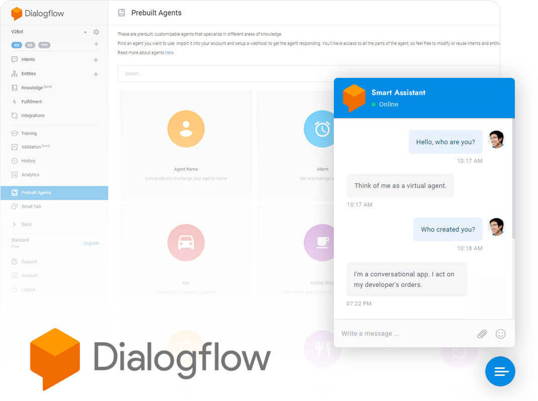 dialogflow translate bot