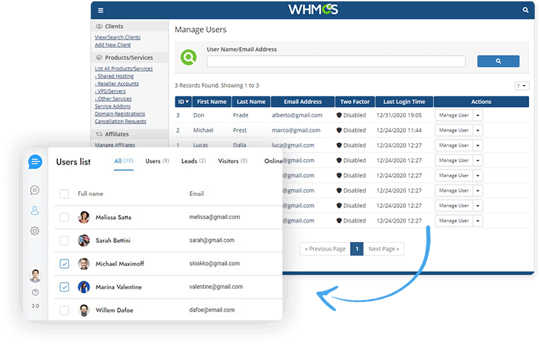 WHMCS details