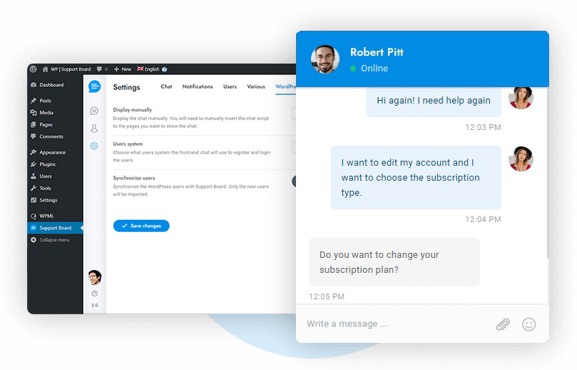 Live chat plugin